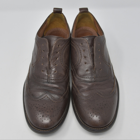 *J&M EST 1850 Brown Leather Sz 10 Wingtip Oxford main image 4